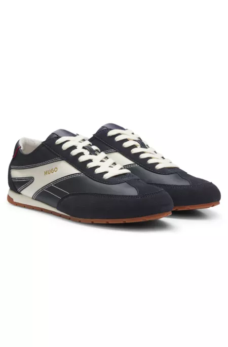 Suede-paneled sneakers with a retro silhouette