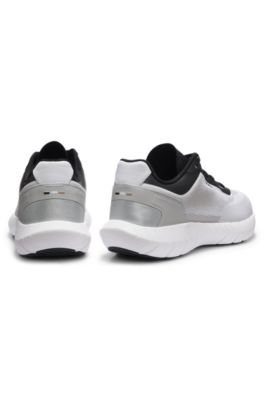BOSS-MOTION deportivas con cordones en tejido jacquard, Blanco