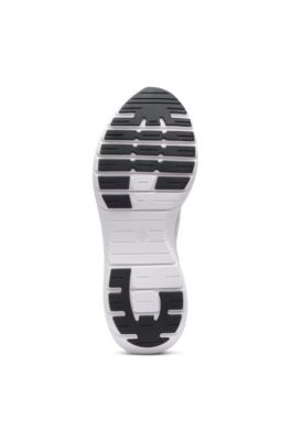 BOSS-MOTION deportivas con cordones en tejido jacquard, Blanco
