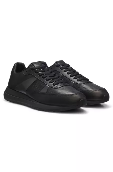 Porsche x BOSS leather sneakers with perforated details