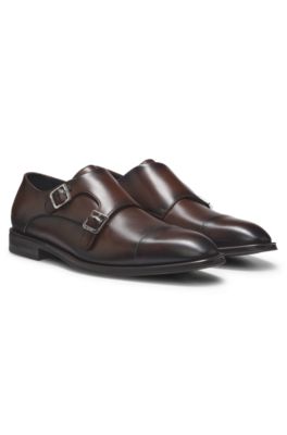 Double monk-strap shoes, Dark Brown