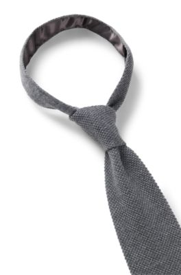BOSS BY BECKHAM corbata de lana, Gris