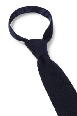 BOSS BY BECKHAM corbata de lana, Azul oscuro