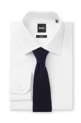 BOSS BY BECKHAM corbata de lana, Azul oscuro