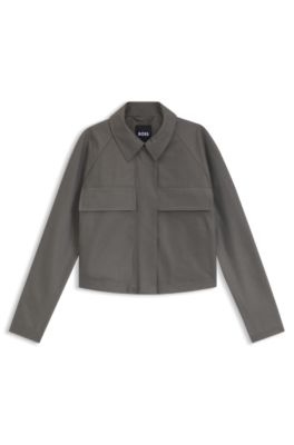Chaqueta relaxed fit de denim de algod&oacute;n, Marr&oacute;n