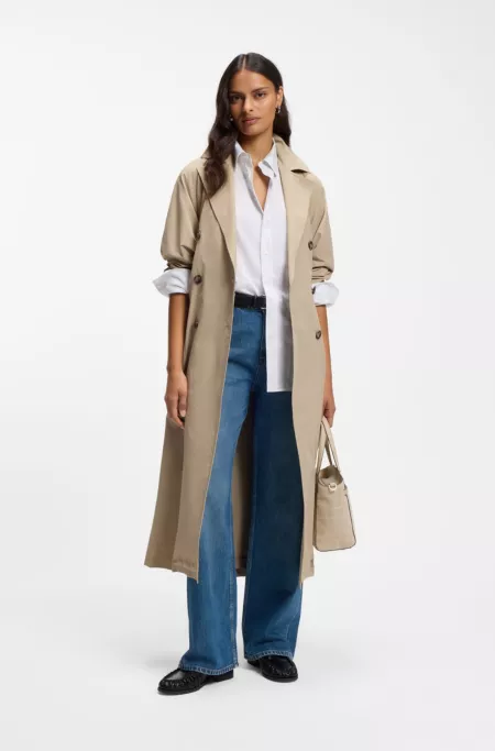 BOSS Revers printed-suede tote bag with belt detail