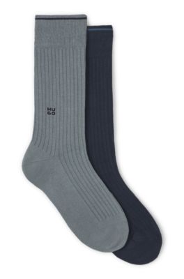 2-pack regular-length socks, Dark Grey