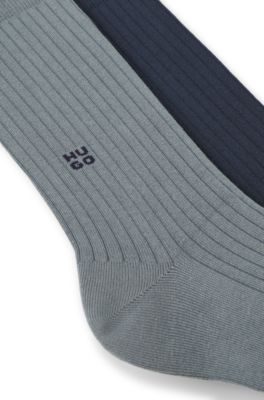 2-pack regular-length socks, Dark Grey