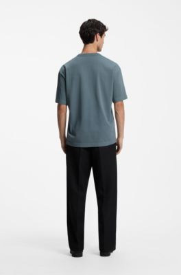T-shirt Relaxed en coton lav&eacute; &eacute;pais, Gris sombre