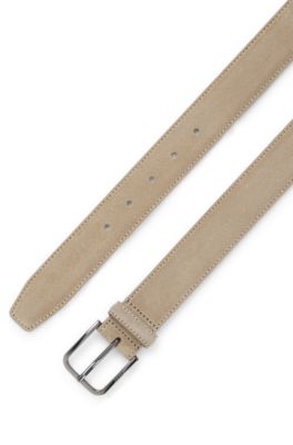 BOSS ONE ceinture en cuir su&eacute;d&eacute;, Beige