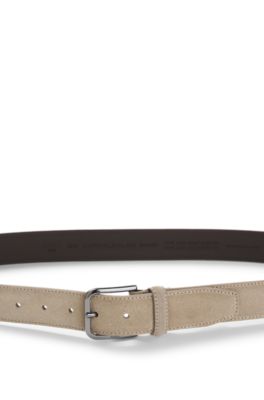 BOSS ONE ceinture en cuir su&eacute;d&eacute;, Beige