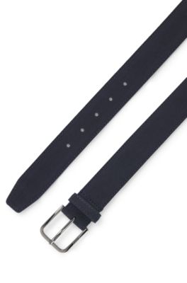 BOSS ONE ceinture en cuir su&eacute;d&eacute;, Bleu fonc&eacute;