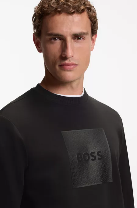 Stretch-cotton crewneck sweatshirt