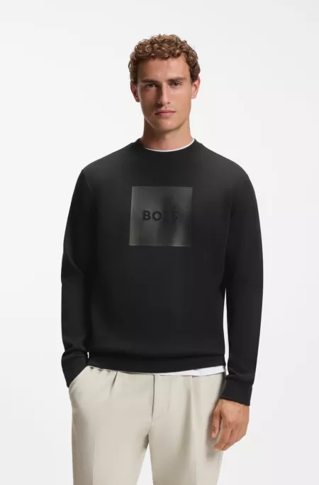 Stretch-cotton crewneck sweatshirt