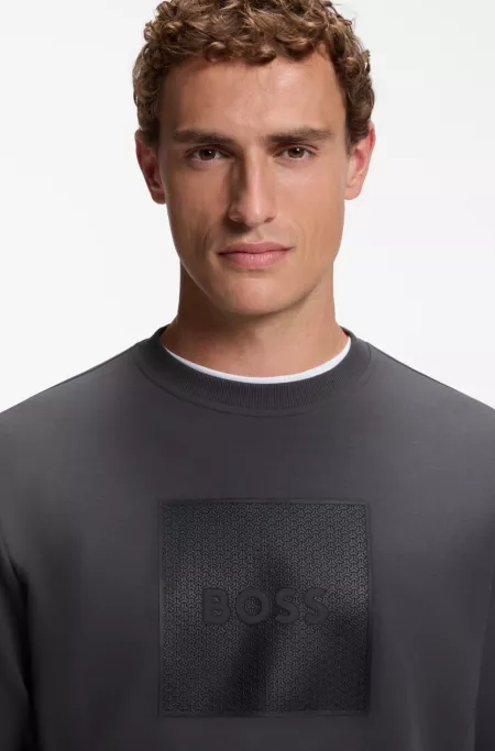 Stretch-cotton crewneck sweatshirt