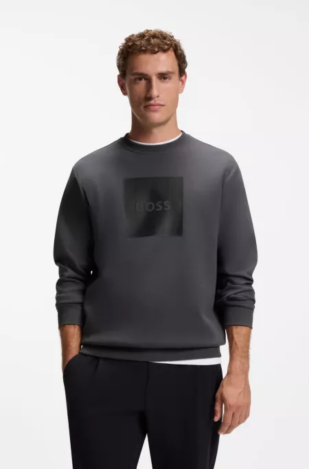 Stretch-cotton crewneck sweatshirt