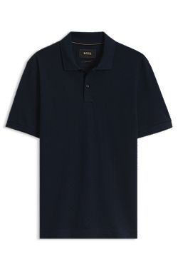 Cotton-silk polo shirt