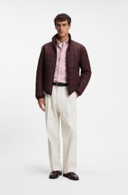 Chaqueta reversible con cremallera, Marr&oacute;n