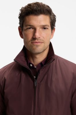 Reversible zip-up jacket, Brown