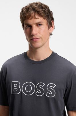 Cotton T-shirt with logo , Dark Blue
