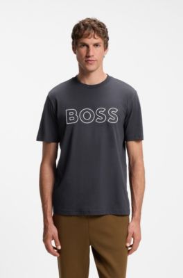 Cotton T-shirt with logo , Dark Blue