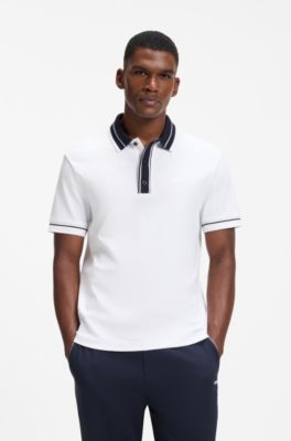 Paddy cotton polo shirt, White