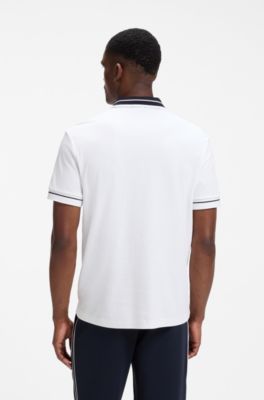 Paddy cotton polo shirt, White