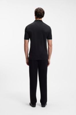 BOSS x ASTON MARTIN polo shirt in mercerized cotton, Black