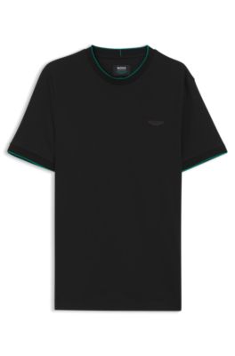 BOSS x ASTON MARTIN T-shirt in mercerized cotton, Black
