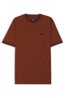 BOSS x ASTON MARTIN T-shirt in mercerized cotton, Brown