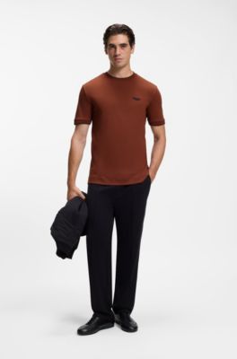 BOSS x ASTON MARTIN T-shirt in mercerized cotton, Brown