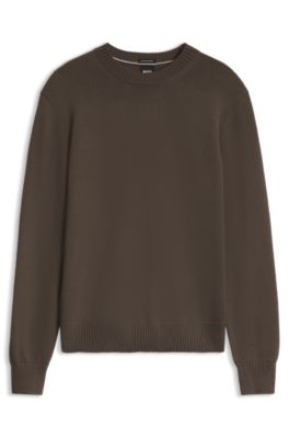 Pull en laine m&eacute;rinos, Marron fonc&eacute;