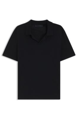 BOSS BY BECKHAM knit polo in virgin wool, Dark Blue
