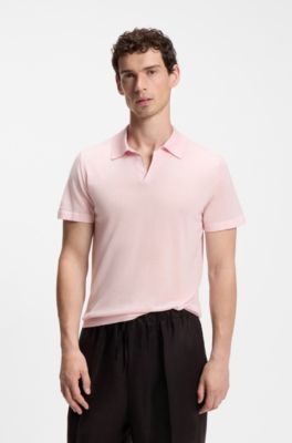 BOSS BY BECKHAM knit polo in virgin wool, Pink
