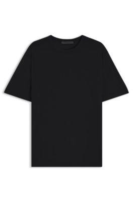 BOSS BY BECKHAM knit T-shirt in virgin wool, Dark Blue
