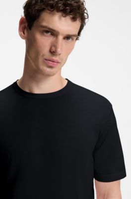 BOSS BY BECKHAM knit T-shirt in virgin wool, Dark Blue