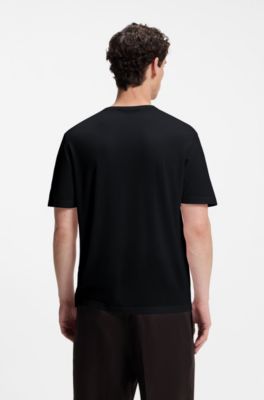 BOSS BY BECKHAM knit T-shirt in virgin wool, Dark Blue
