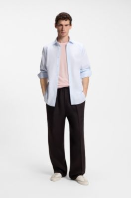 BOSS BY BECKHAM knit T-shirt in virgin wool, Pink