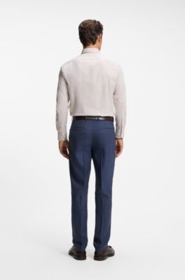 Camisa slim fit de algod&oacute;n, Beige