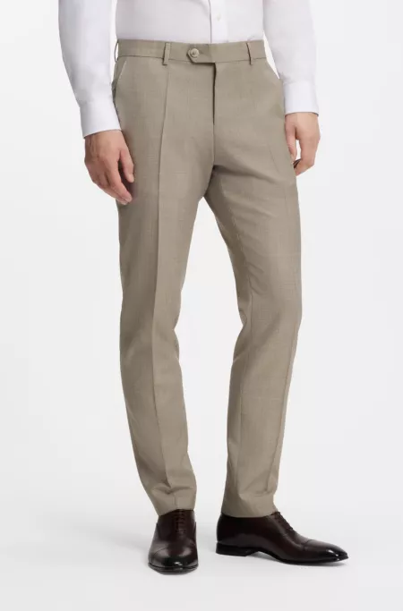 BOSS BY BECKHAM slim-fit suit pants in virgin wool