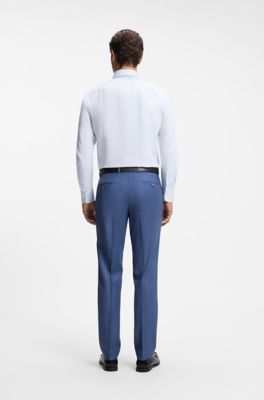 Camisa business slim fit de algod&oacute;n italiano, Blanco