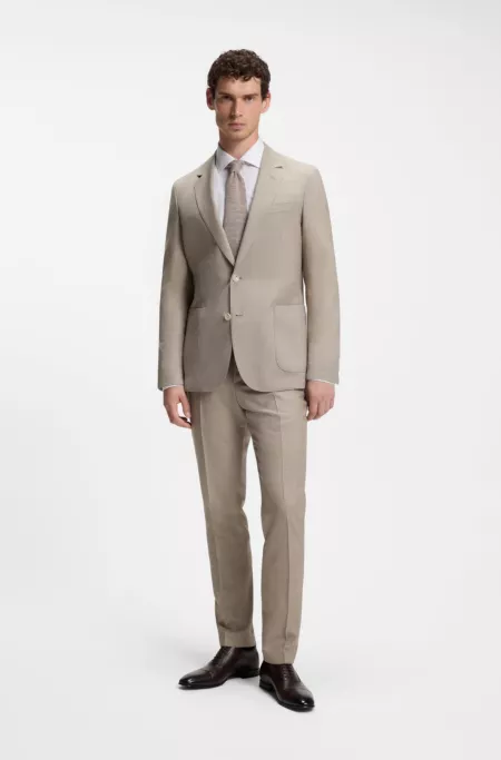 BOSS BY BECKHAM slim-fit suit jacket in virgin wool