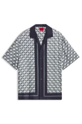 Chemise Oversize imprim&eacute;e, Gris sombre