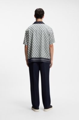 Chemise Oversize imprim&eacute;e, Gris sombre