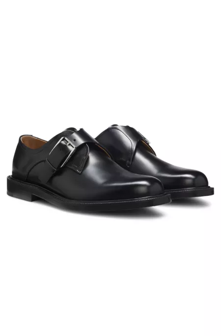 Runway monk shoes in Italian leather
