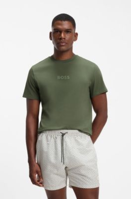 T-shirt de plage en coton, Vert