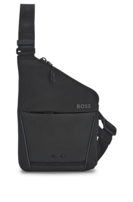 Faux-leather backpack, Black