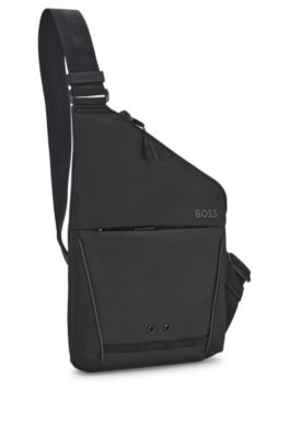 Faux-leather backpack, Black