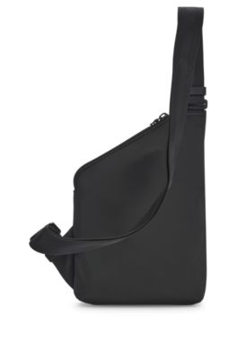 Faux-leather backpack, Black