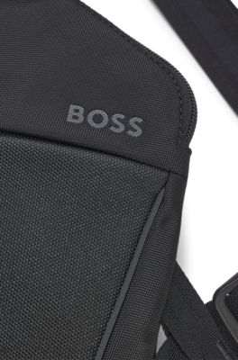 Faux-leather backpack, Black
